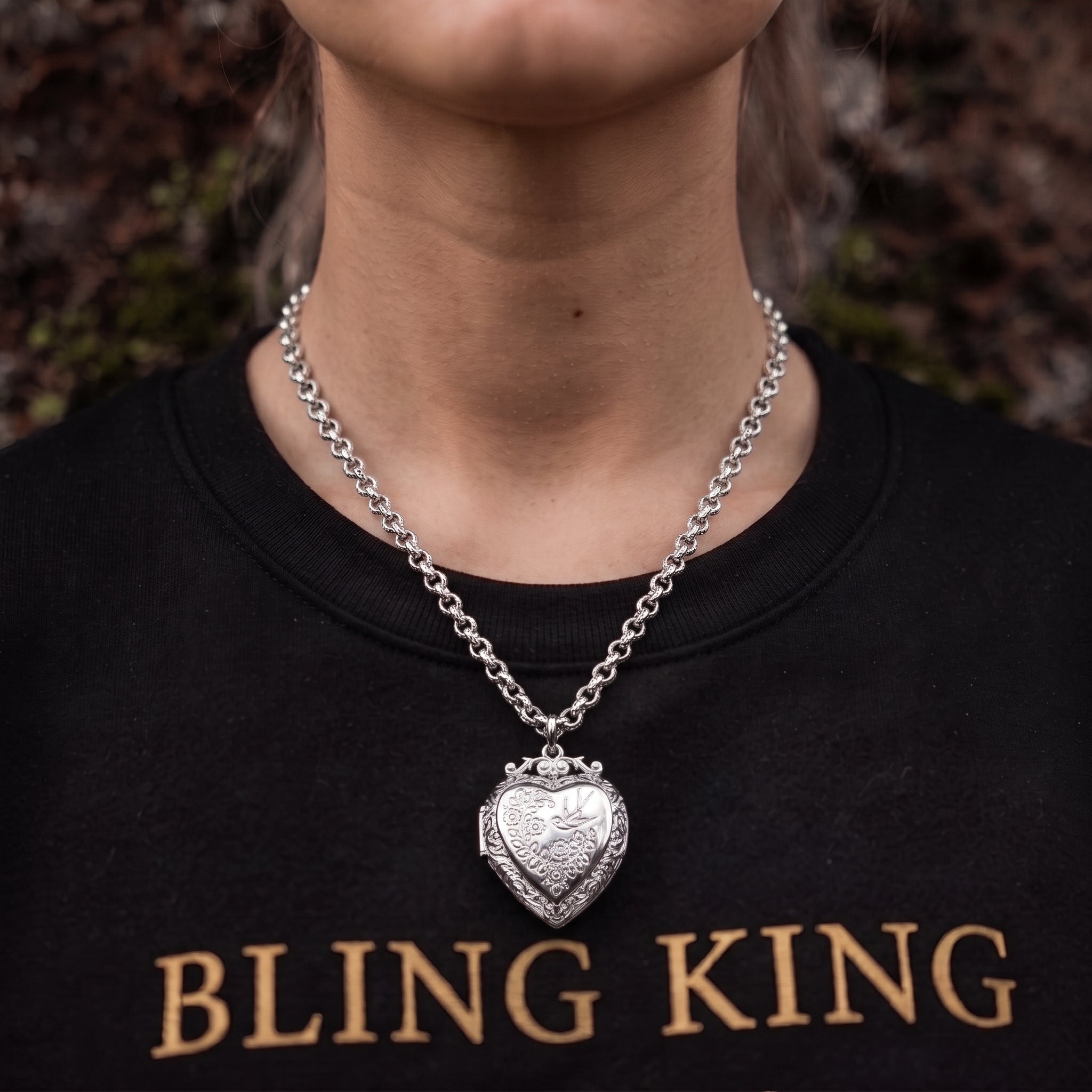 Silver Heart Locket Pendant