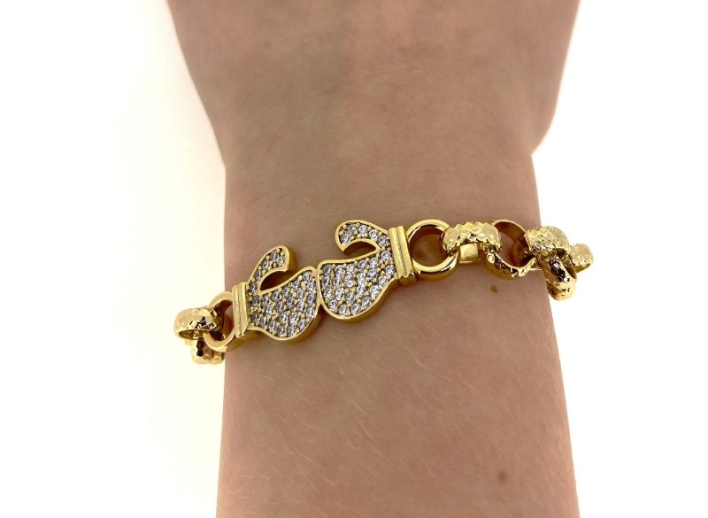 Luxury Kids 8 inch Boxing Glove Belcher Bracelet With Crystals