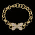 Luxury Gold Kids Butterfly Belcher Bracelet With Crystals