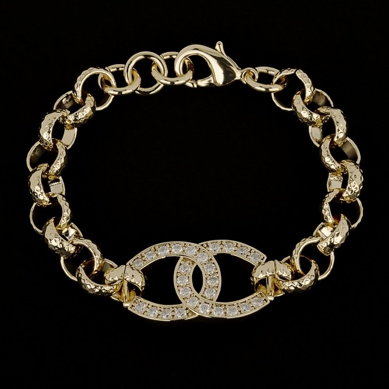 Horseshoe Crystal Belcher Bracelet 6inches