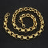 15mm Gold Filled Patterned Belcher Chain, 24 Inches Long, Free Leather Box