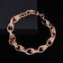 Rose Gold 10mm 3D Tulip Bracelet with Albert Clasp