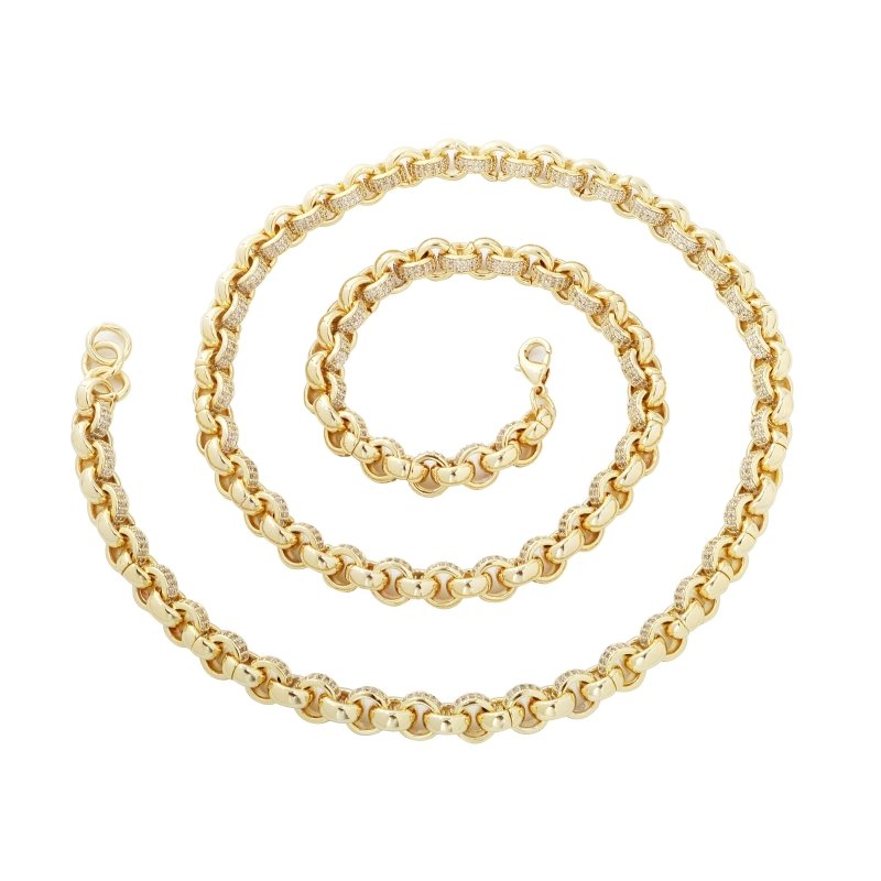 High-Quality Gold Filled Chain with Stones