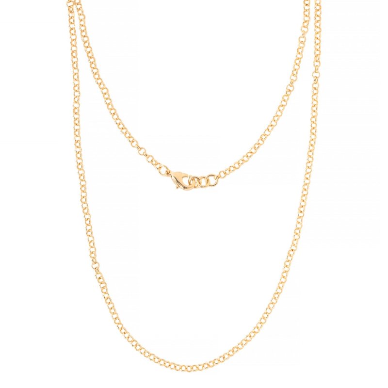 Small Gold belcher Chain, 3mm Width, 18 Inch and 22 Inch Options