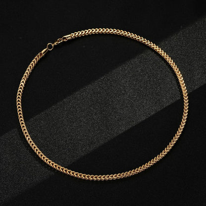 Gold Filled 4mm Franco Chain, 22 Inch Small Gold Chain