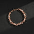 Rose gold gypsy link Belcher bracelet, 10mm wide, 8 inches long, 52 grams, gold-filled.