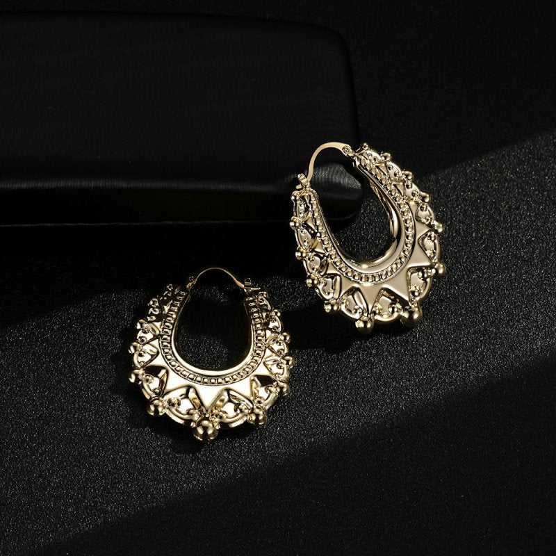 Premium Gold 48mm Oval Gypsy Creole Lightweight Earrings