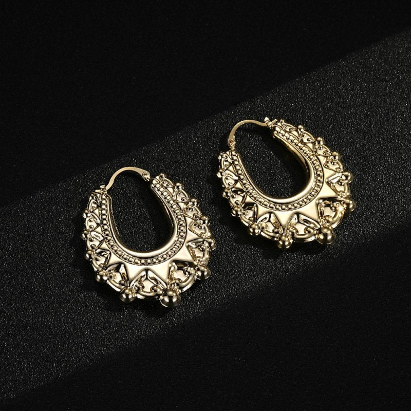 Premium Gold 48mm Oval Gypsy Creole Lightweight Earrings