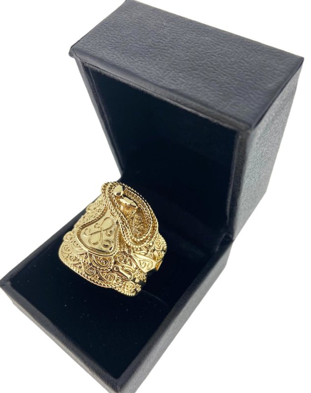 Gold Saddle Adjustable Ring - Adjustable gold filled ring with a saddle design