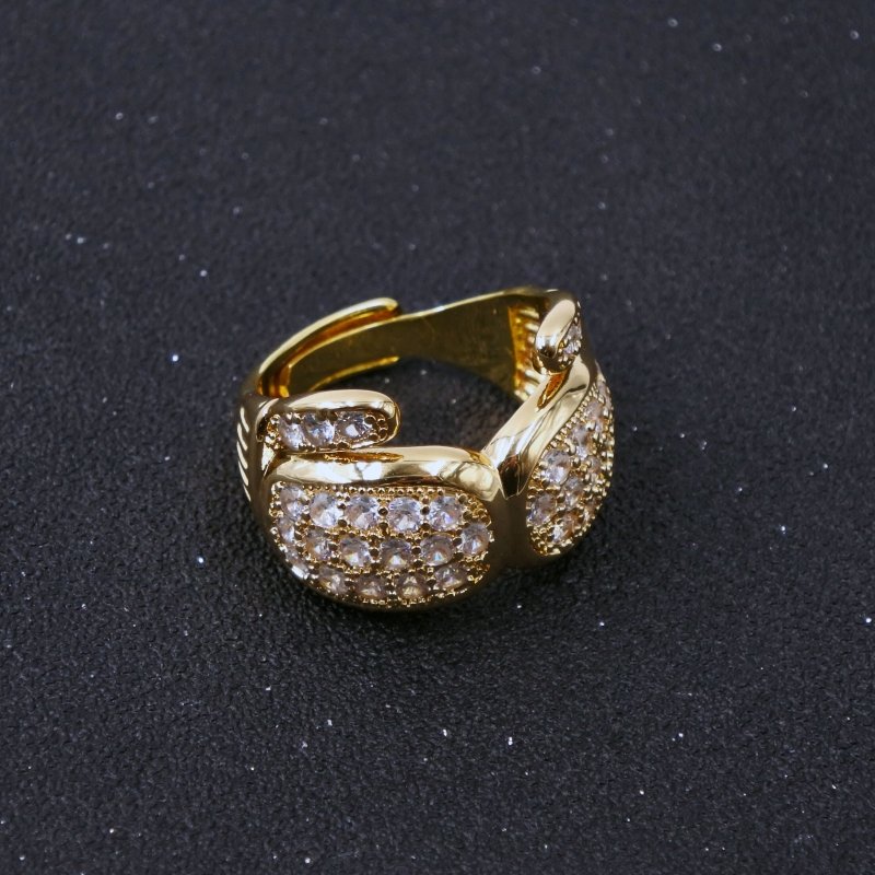 Double Boxing Glove Ring Stones