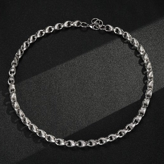 12mm Silver Filled Tulip Chain, 27 Inches Long with Free Leather Box