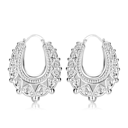 High Quality Silver 48mm Oval Gypsy Creole Lightweight Earrings